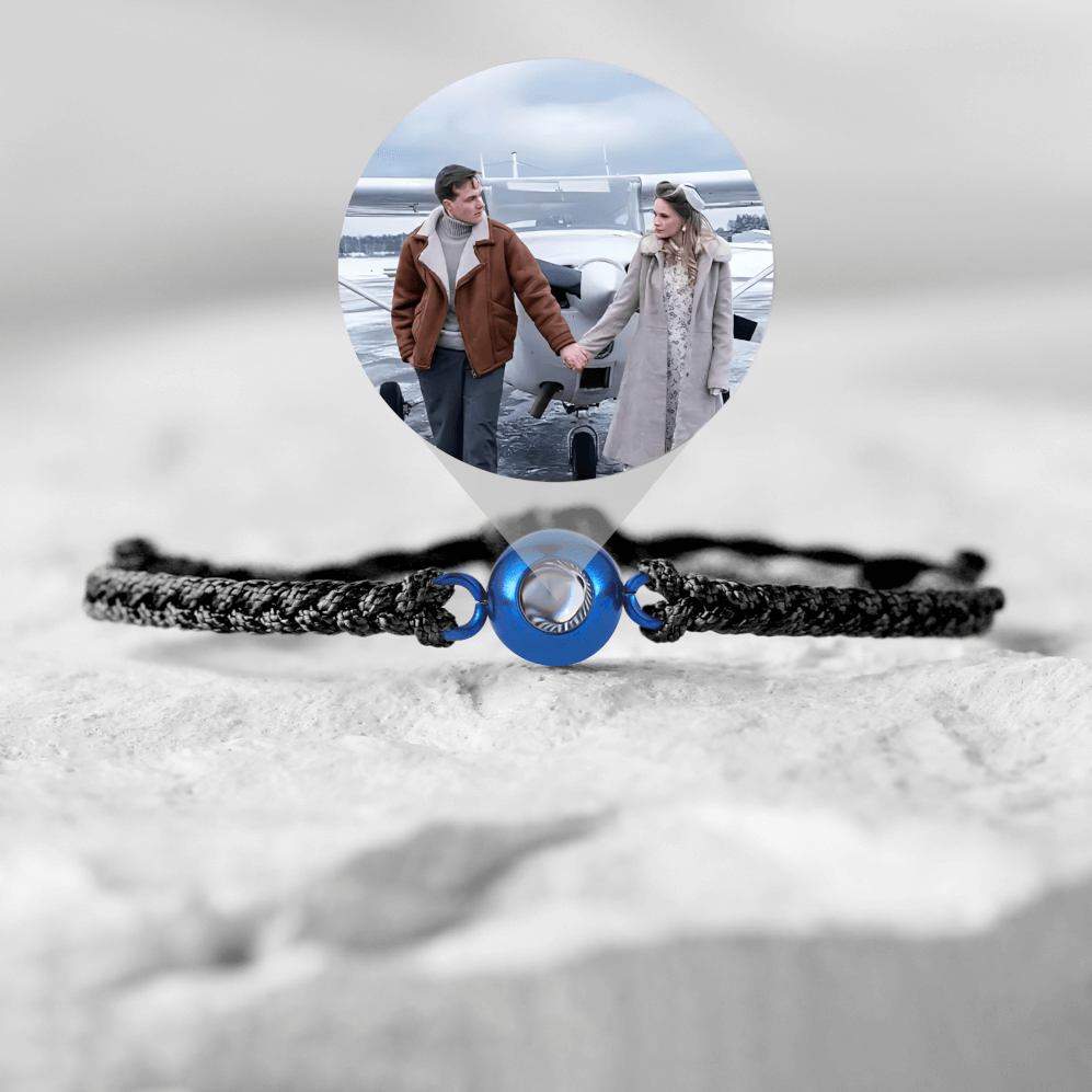 Custom Photo Bracelet Blue
