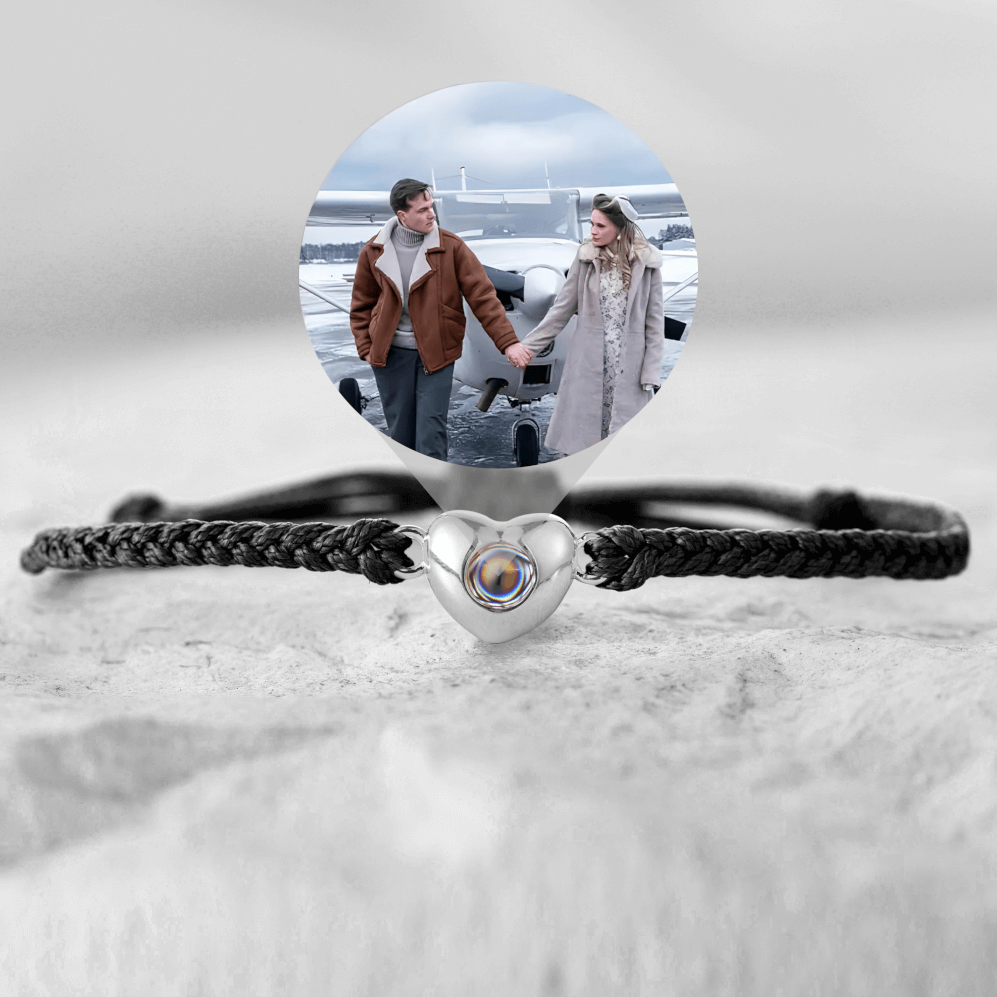 Custom Photo Bracelet silver Heart