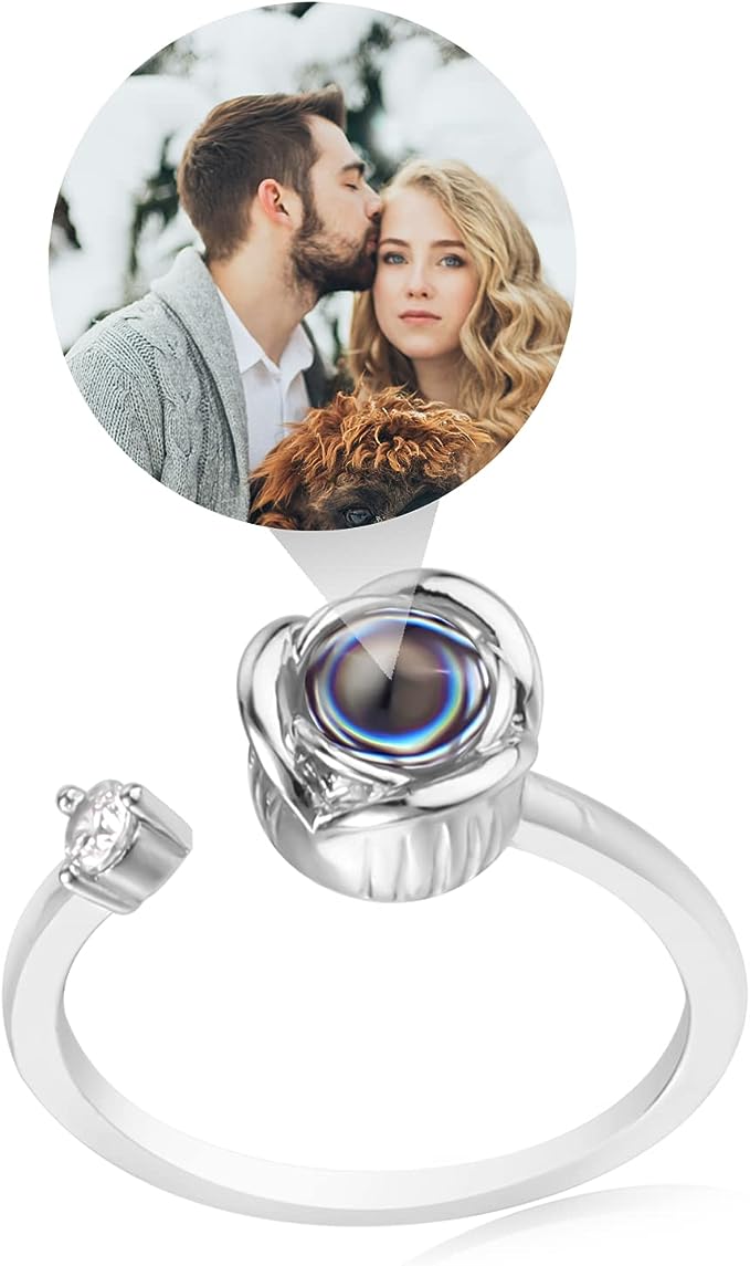 Free Size Ring Silver Flower