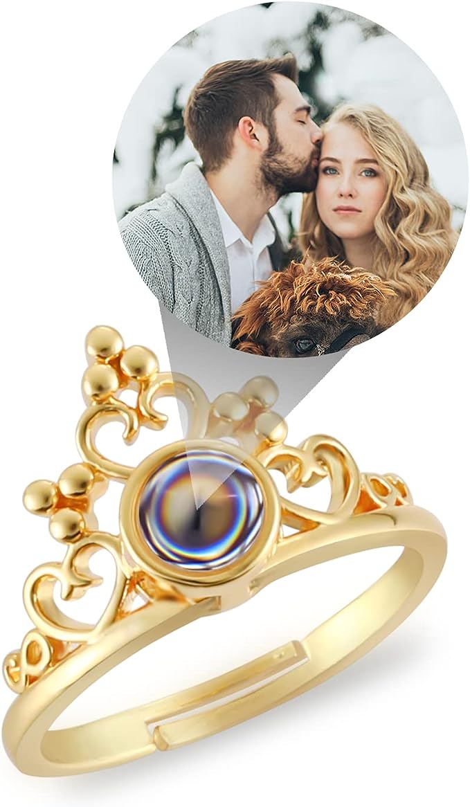 Free Size Ring Gold Crown