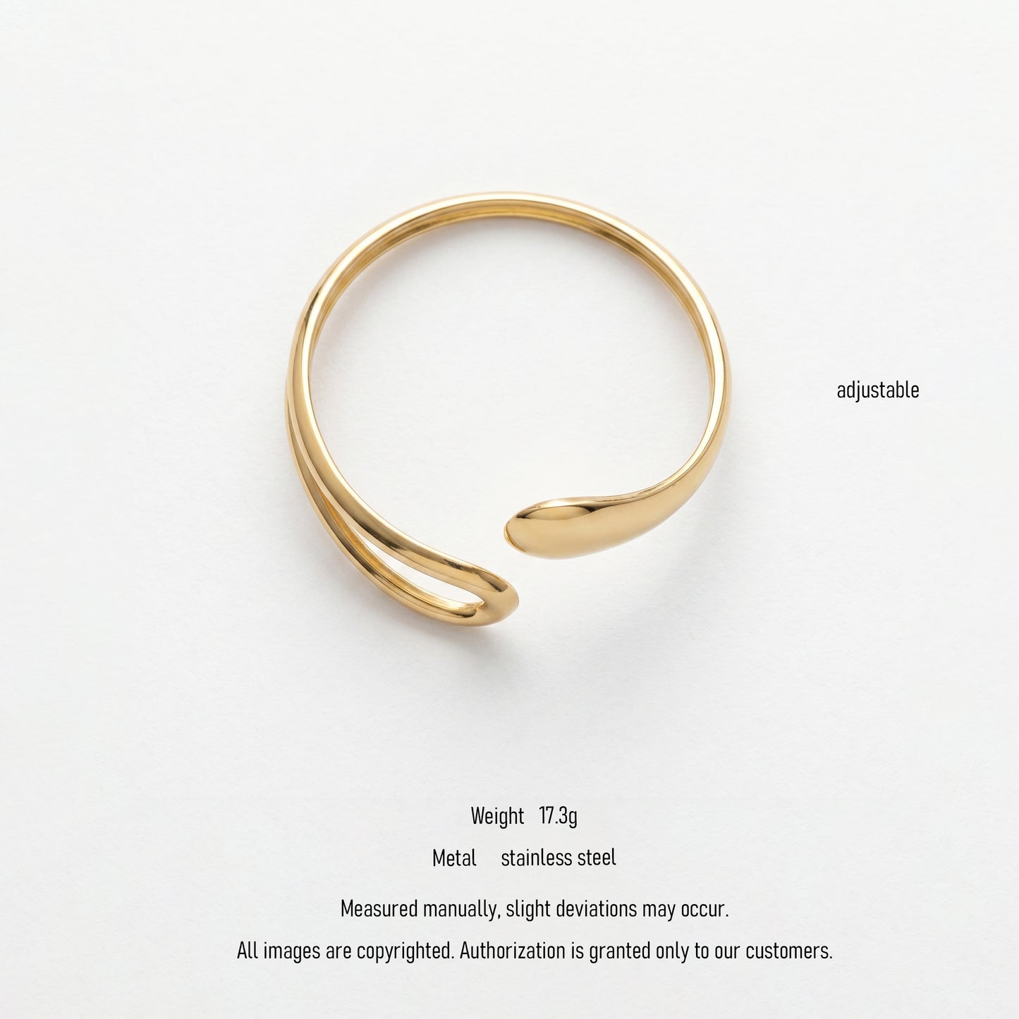 Sleek Asymmetric Open Bangle Bracelet, Everyday Wear Statement Jewelry