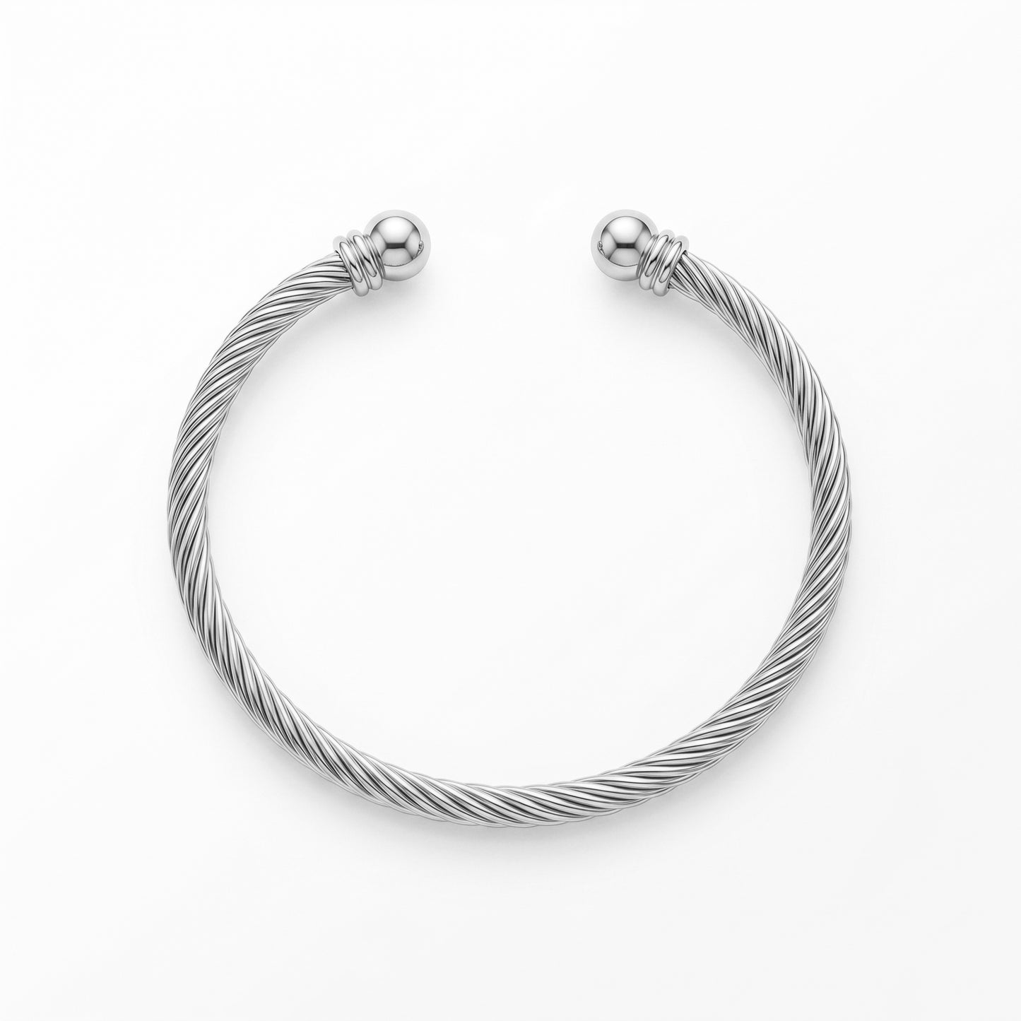 Waterproof Twisted Gold Open Cuff Bracelet - 18K Gold Plated Stainless Steel Bangle for Women