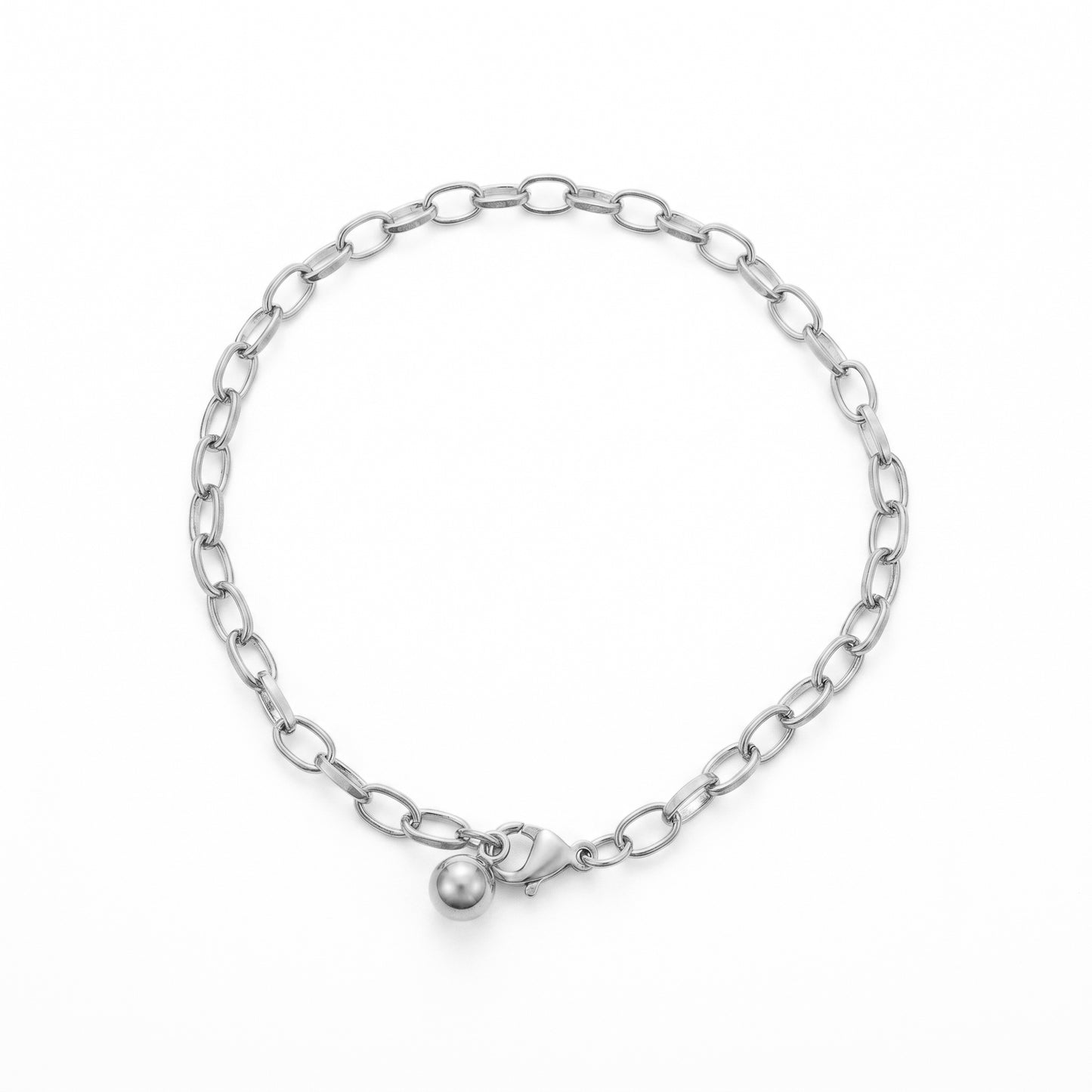 Tarnish-Free Gold Chain Bracelet - Waterproof Paperclip Link Bracelet for Active Wear