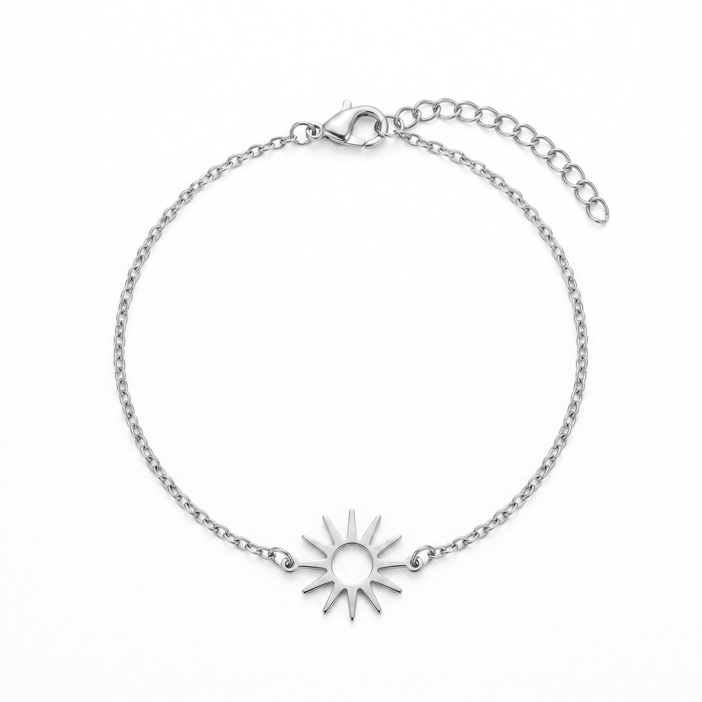 The Sun Charm Chain Bracelet - Waterproof 18K Gold Plated Stainless Steel Jewelry