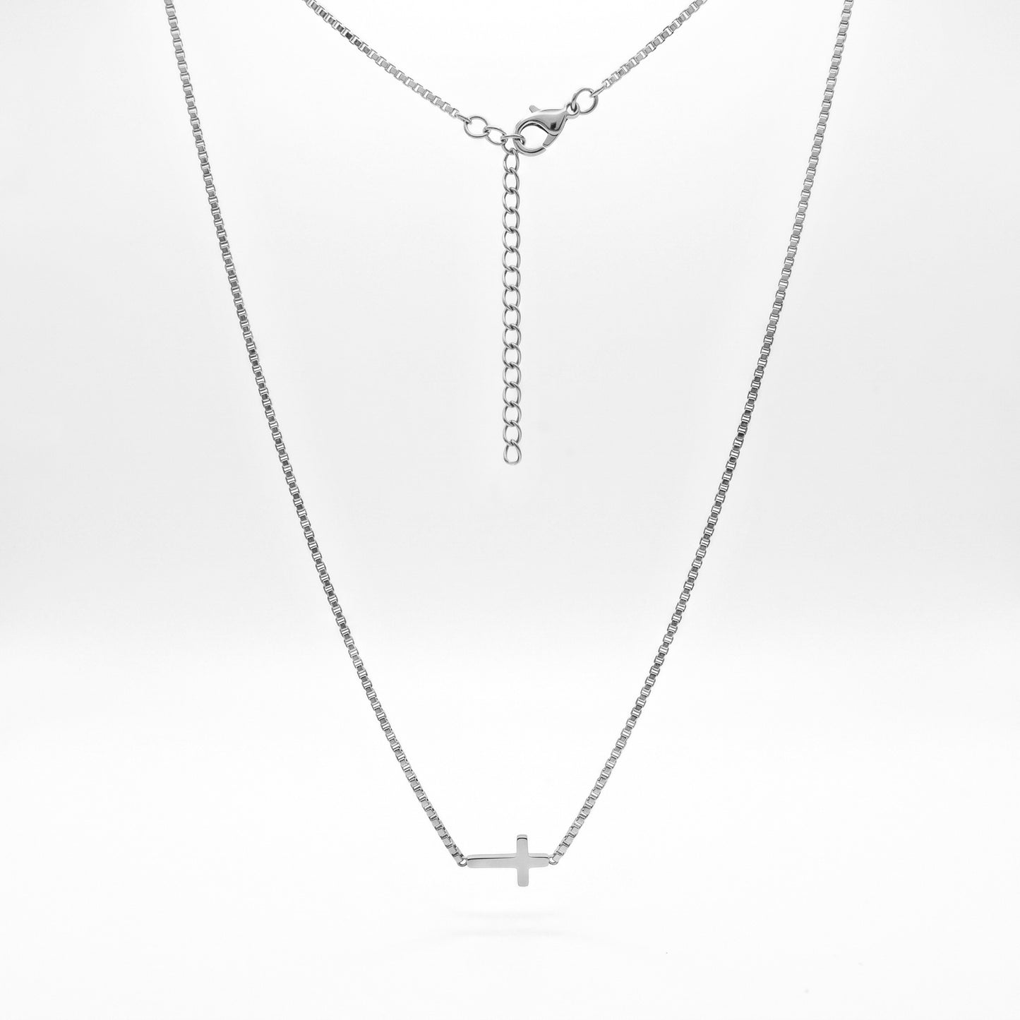 Minimalist Horizontal Cross Choker Necklace - Waterproof 18K Gold Plated
