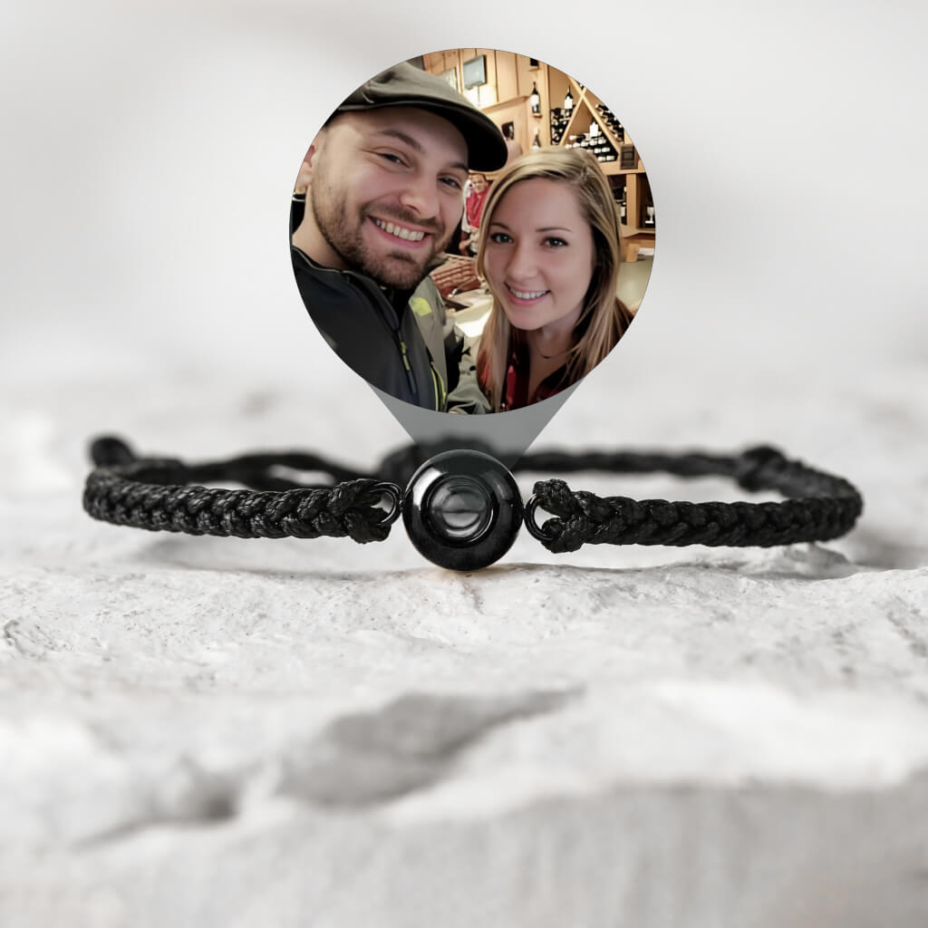 Custom Photo Bracelet Black