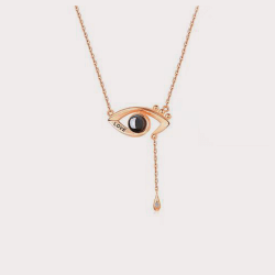 Golden Demon Eye Necklace