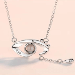 Silver Demon Eye Necklace