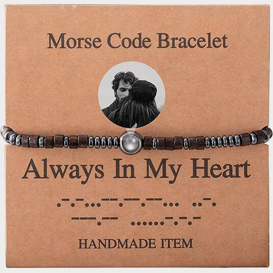 Morse Code Always In My Heart Projection Bracelet