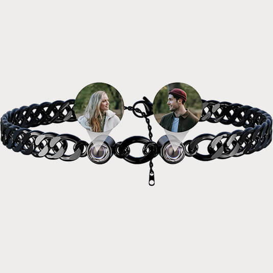 Double projection black Cuban bracelet