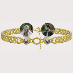 Double projection gold Cuban bracelet
