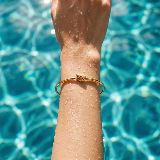 Delicate Love Knot Cuff, Sunset Beach Edition