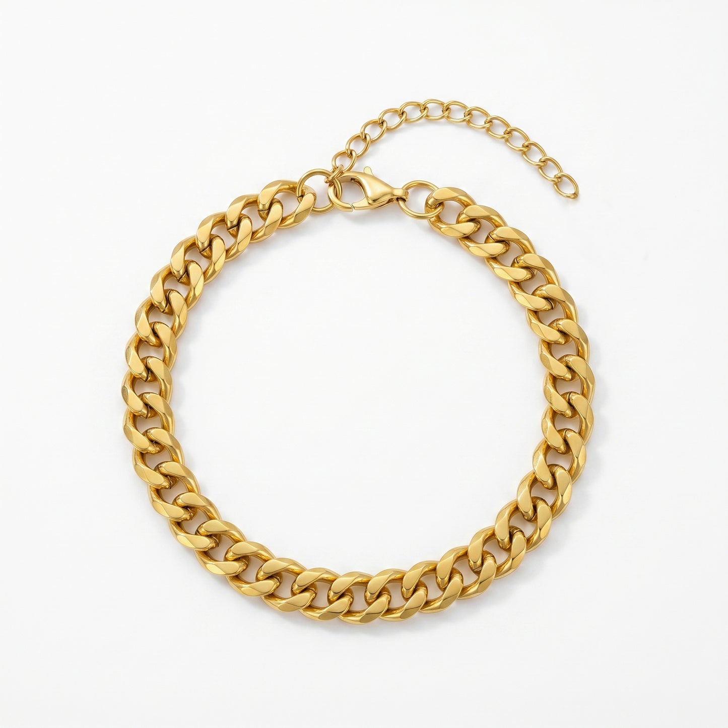 Thick Cuban Link Bracelet - 18K Gold Plated Waterproof Stainless Steel