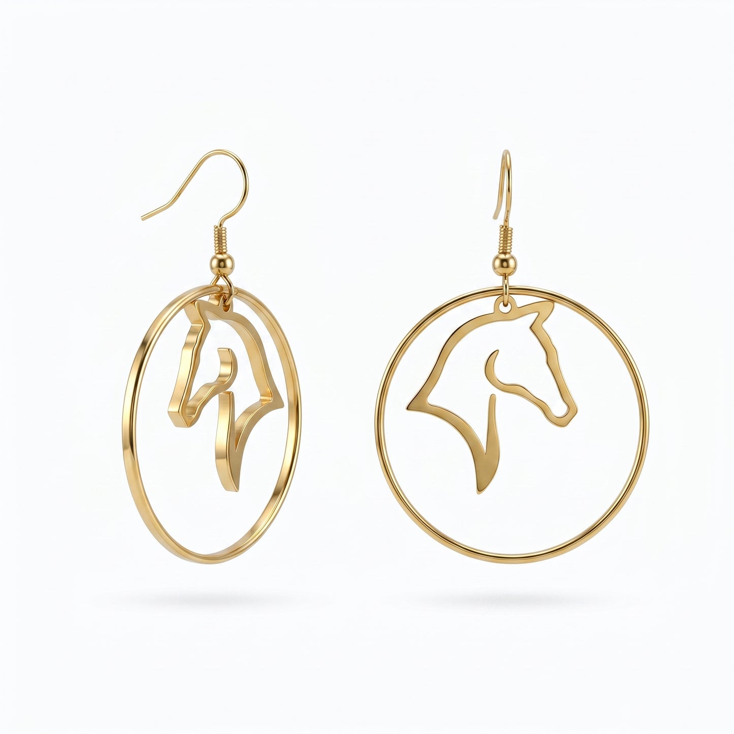 Lightweight Equestrian Hoop Earrings - Perfect Gift for Horse Lovers