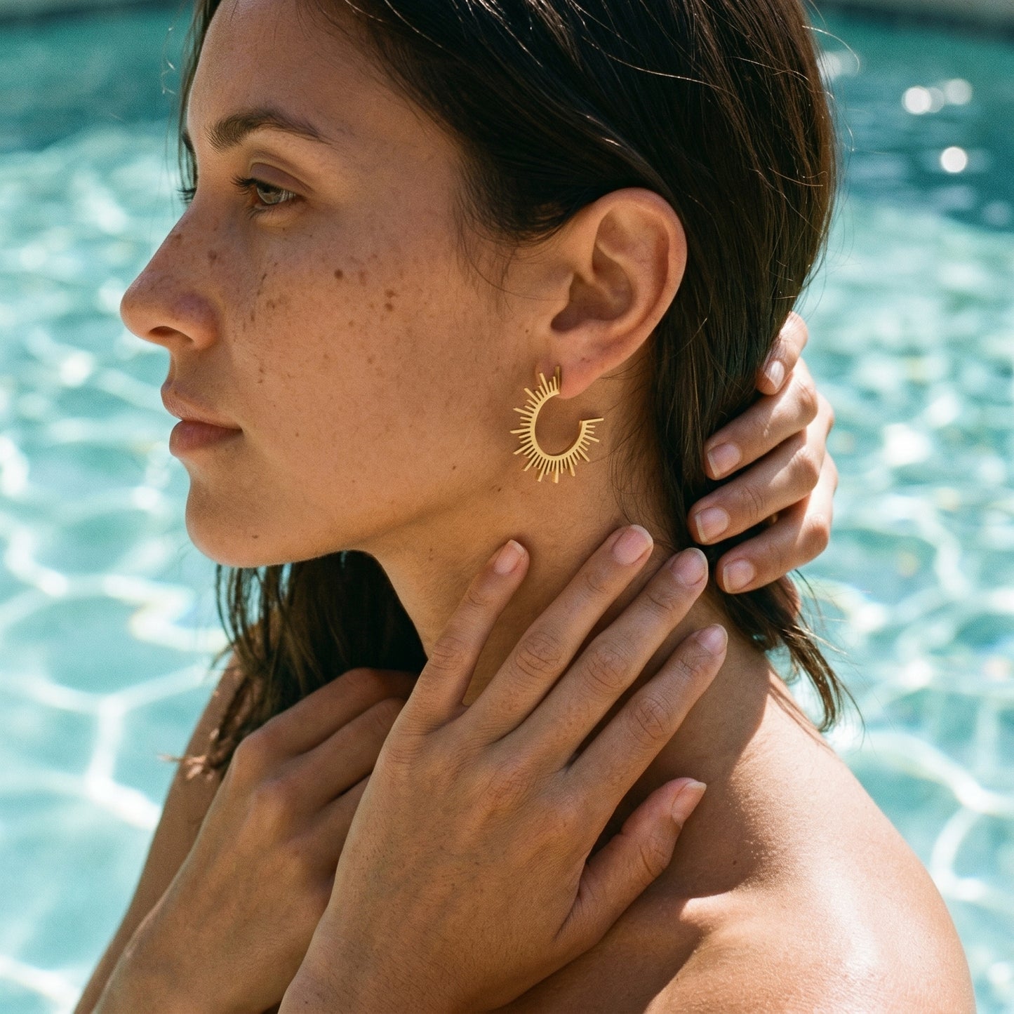 Hypoallergenic Sunburst Earrings - Water & Tarnish Resistant