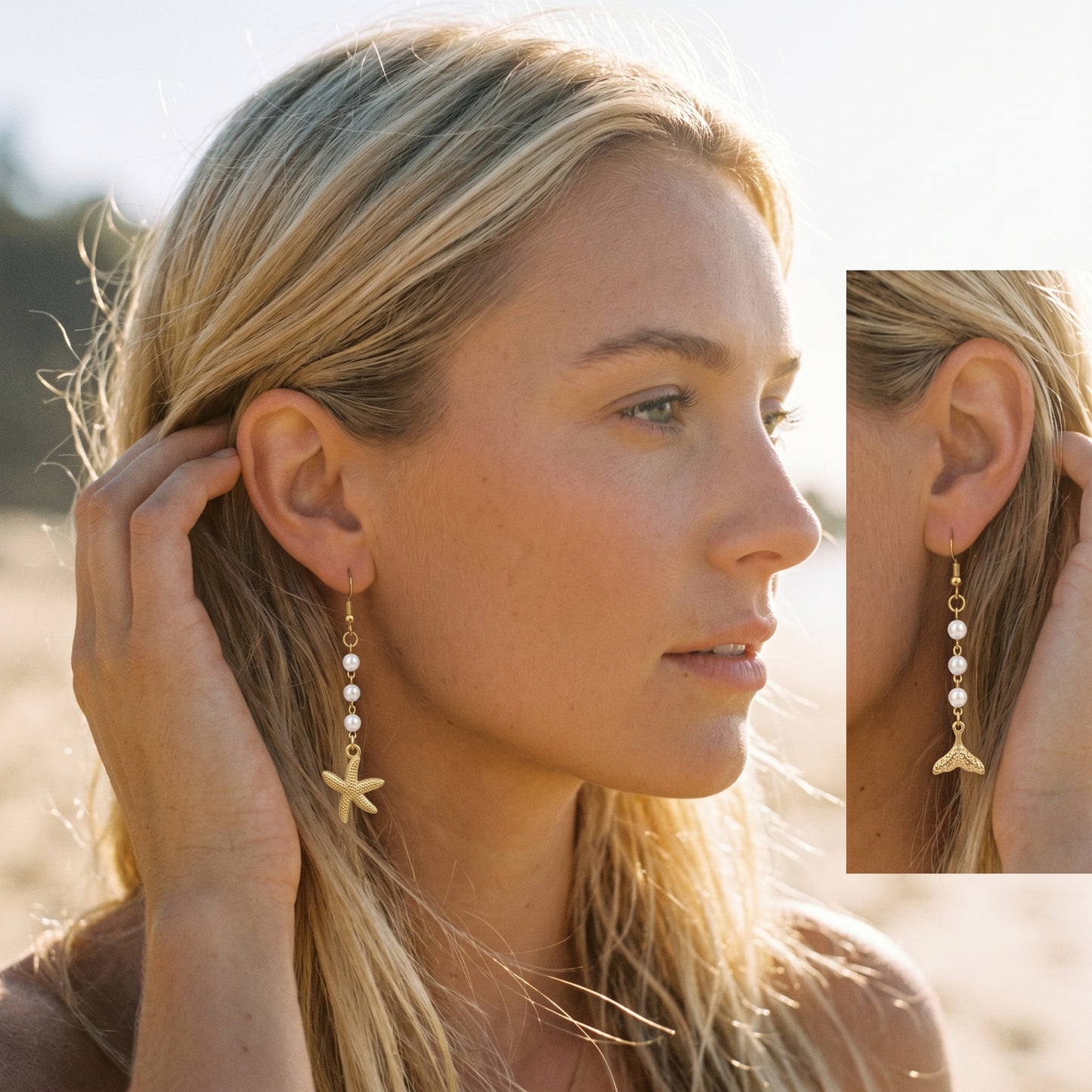 Versatile Summer Pearl Drop Earrings - Daily & Vacation Wear