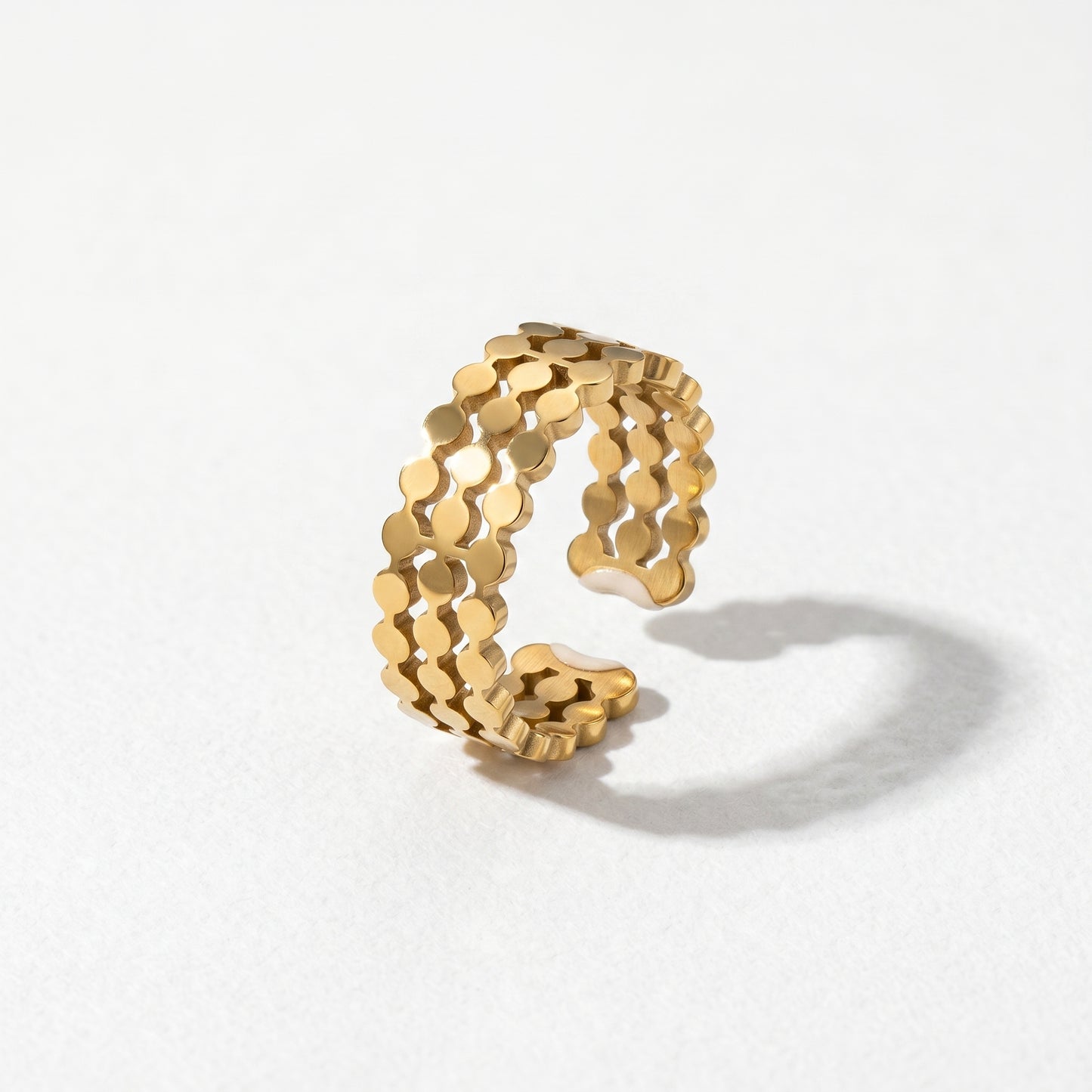 Hypoallergenic Gold Honeycomb Bracelet, Waterproof Stainless Steel Adjustable Geometric Cuff