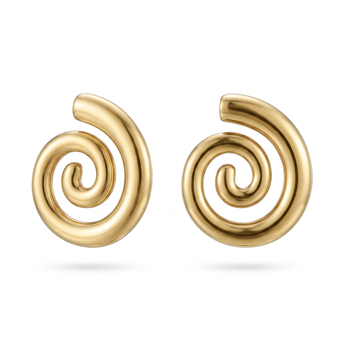 Stainless Steel Maori Koru Earrings, Hypoallergenic No Fade Tribal Studs for Women