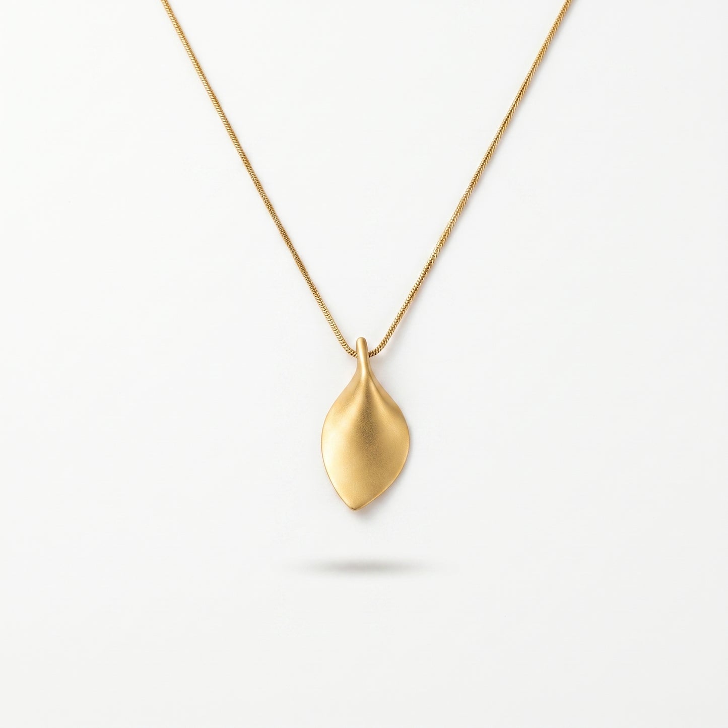 Golden Leaf Jewelry Set – Elegant Minimalist Necklace & Drop Earrings for Effortless Luxury