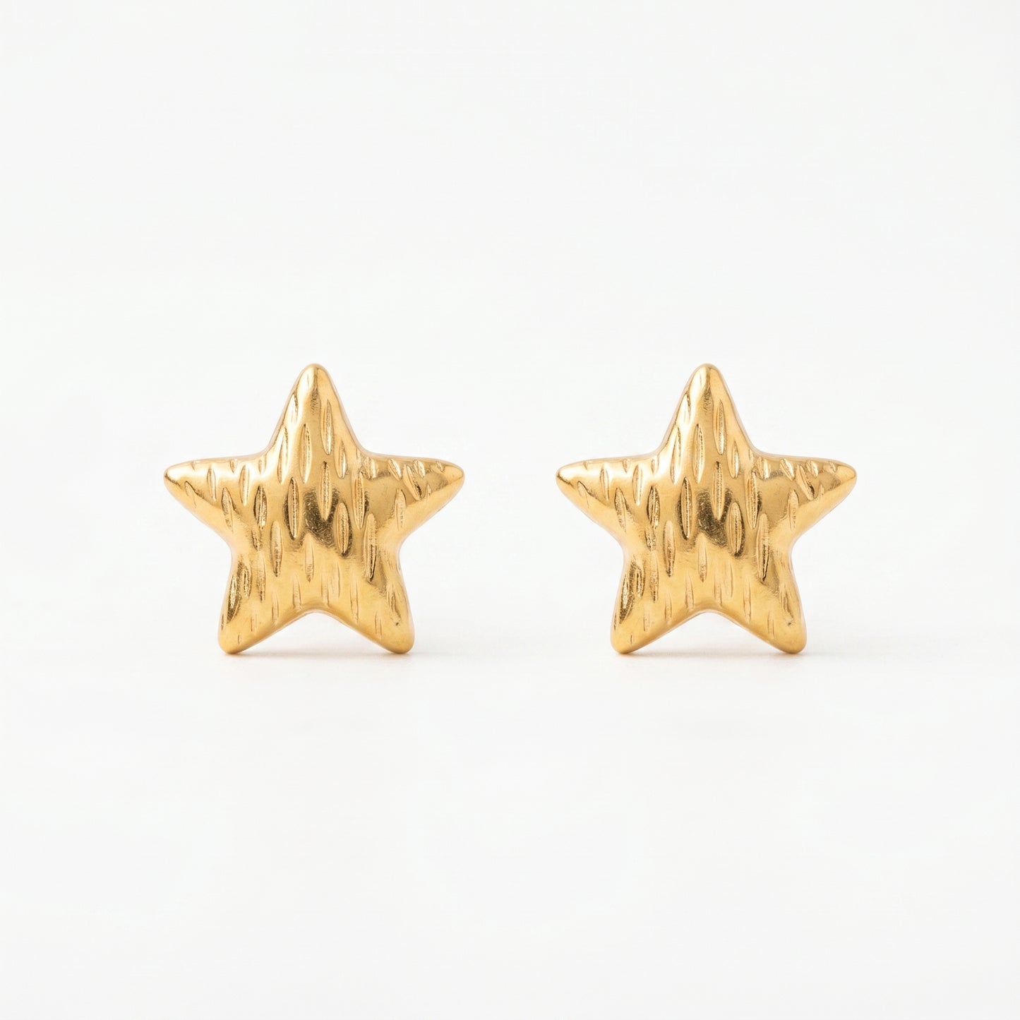 Golden Star Jewelry Set – Minimalist Necklace Bracelet & Stud Earrings for Coastal Chic Styling