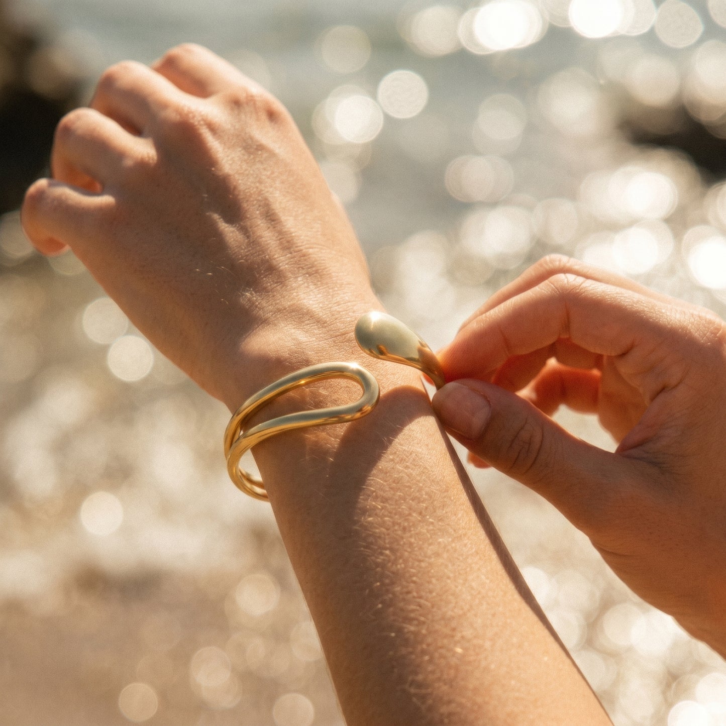 Sleek Asymmetric Open Bangle Bracelet, Everyday Wear Statement Jewelry