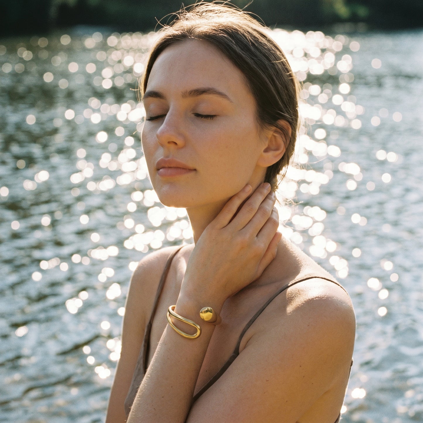 Sleek Asymmetric Open Bangle Bracelet, Everyday Wear Statement Jewelry