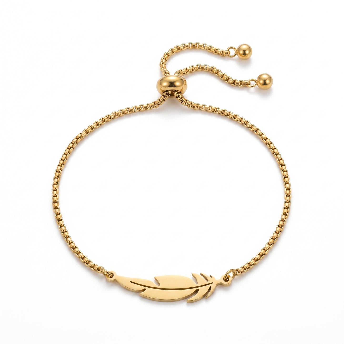 Lightweight Gold Feather Bracelet for Everyday Vacation Energy