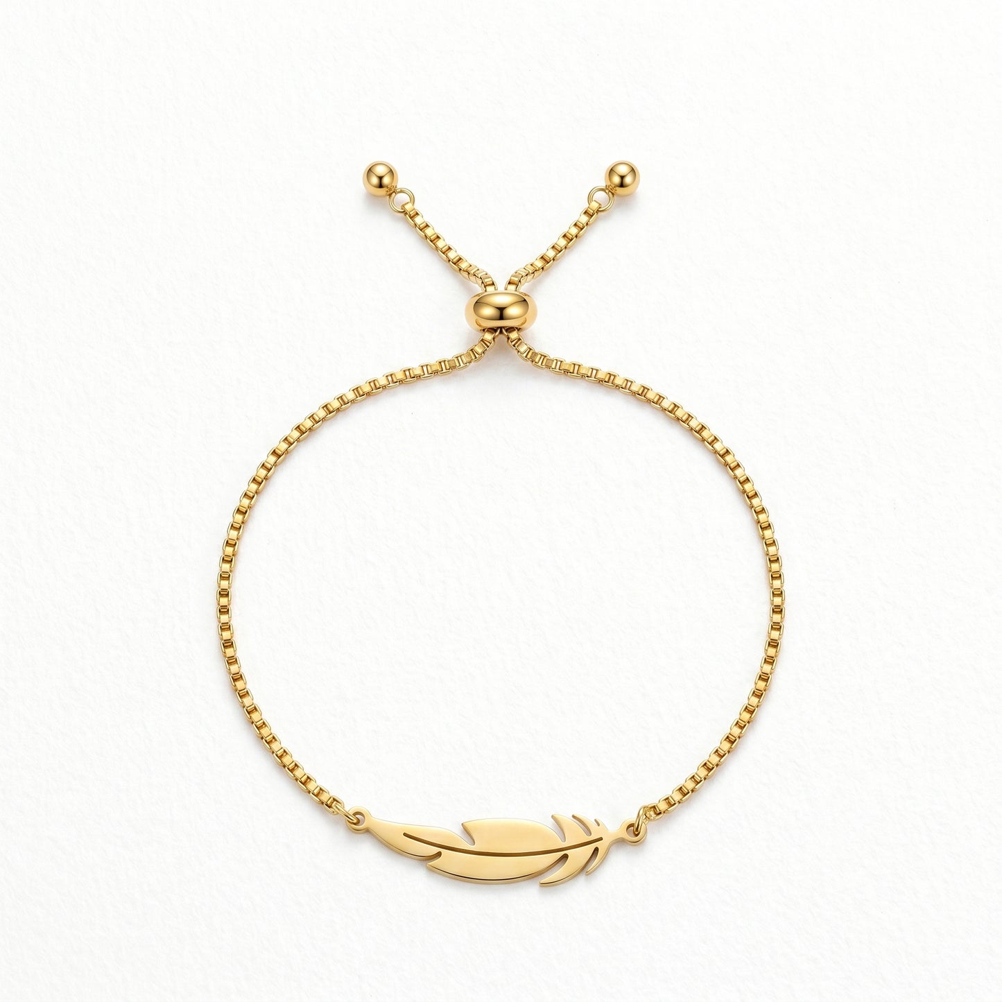 Lightweight Gold Feather Bracelet for Everyday Vacation Energy