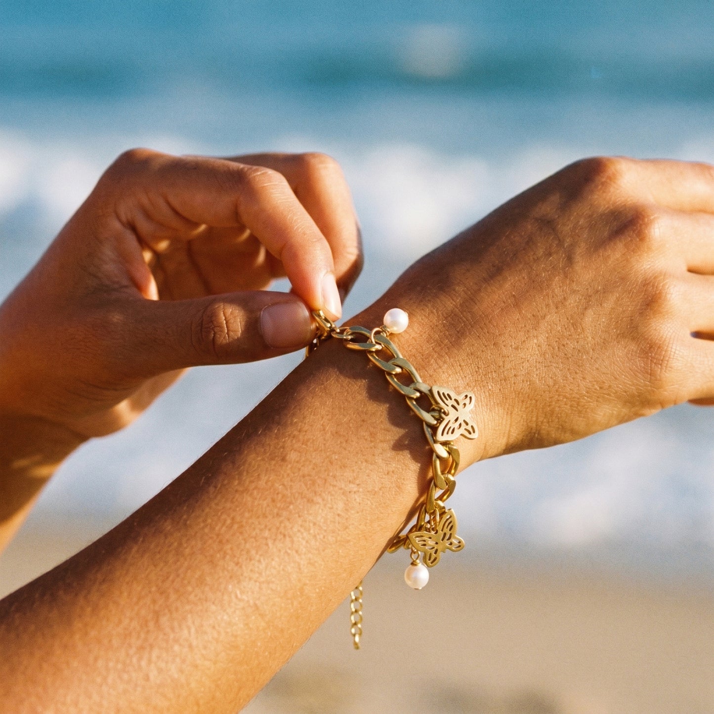 A Little Bold A Little Feminine – Butterfly Chain Bracelet
