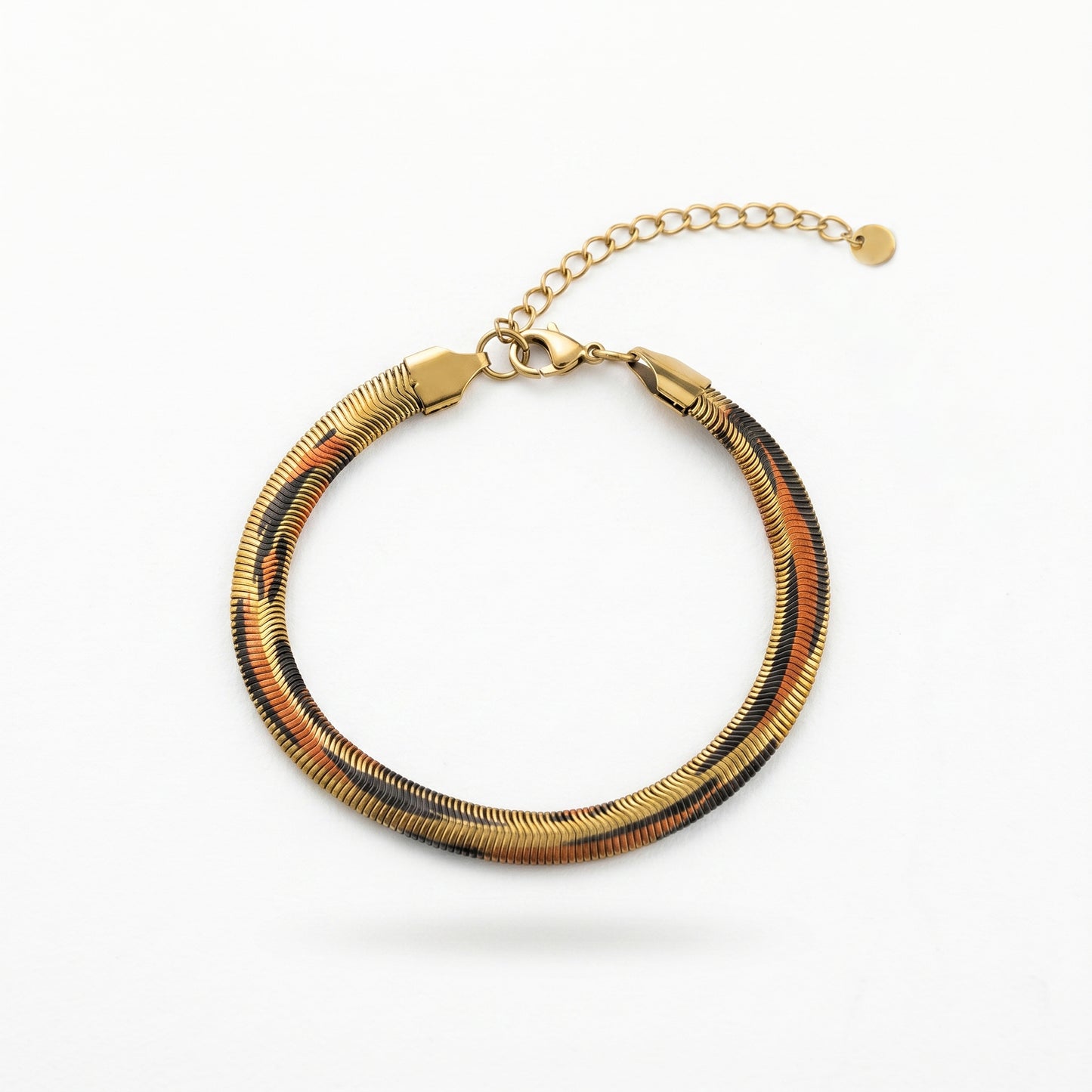 Luxury Gold Snake Chain Stainless Steel Bracelet Waterproof Minimalist Adjustable Wrist Jewelry for Women