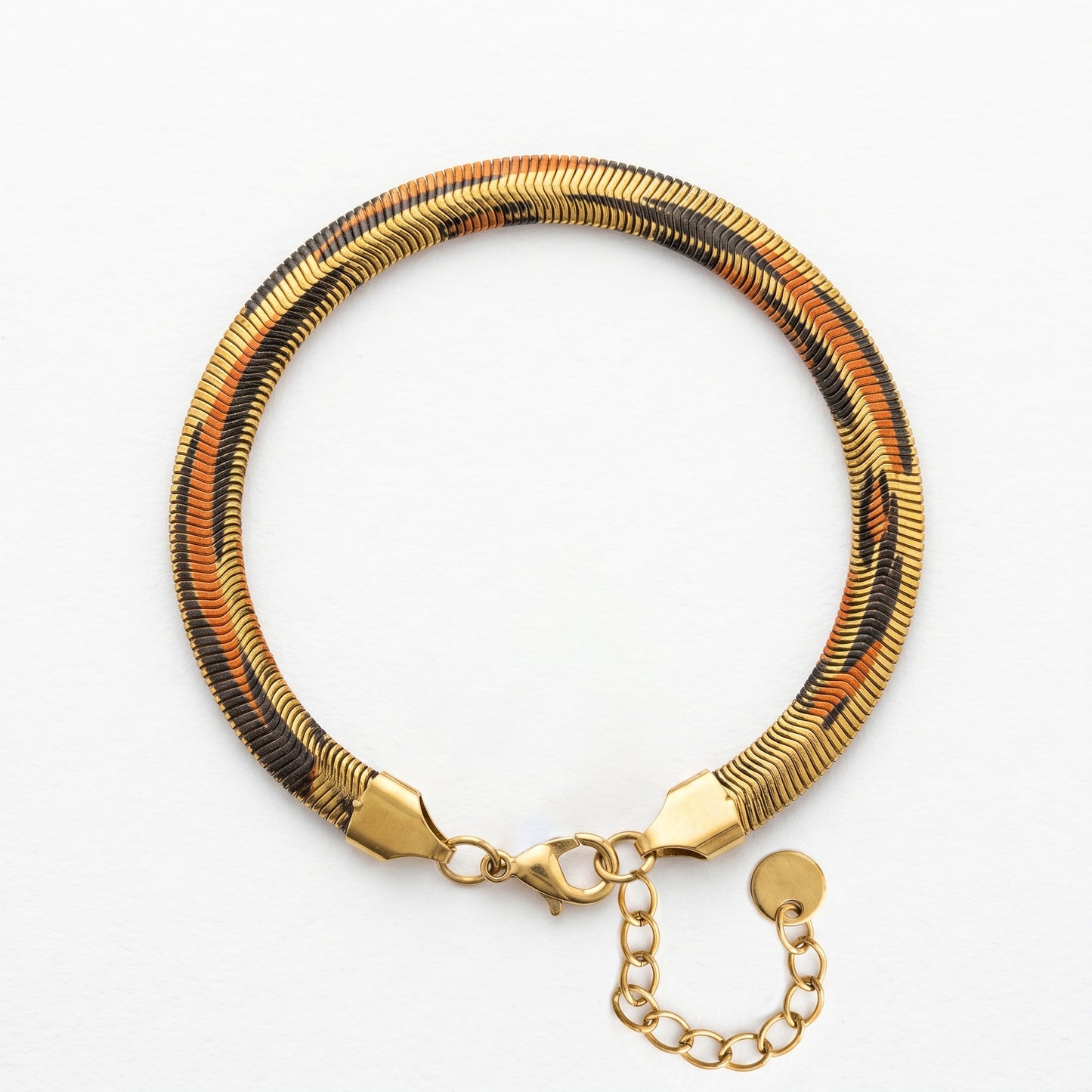 Luxury Gold Snake Chain Stainless Steel Bracelet Waterproof Minimalist Adjustable Wrist Jewelry for Women