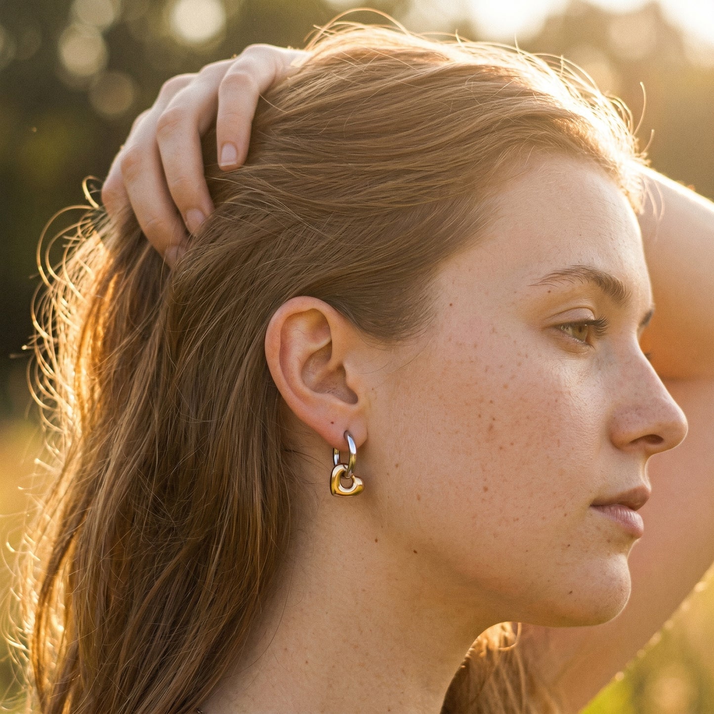 Chunky Heart Hoop Earrings – Contemporary Gold and Silver Earrings for Everyday Statement Styling