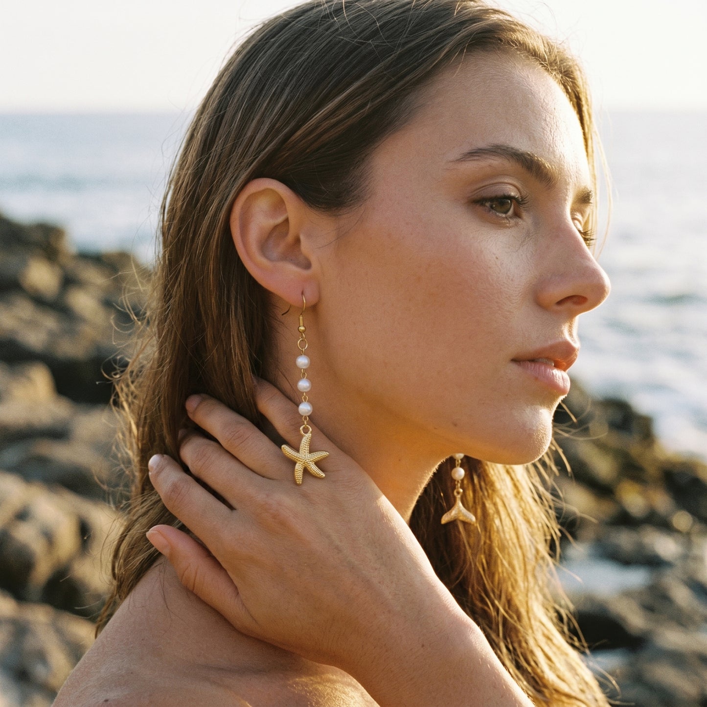 Versatile Summer Pearl Drop Earrings - Daily & Vacation Wear