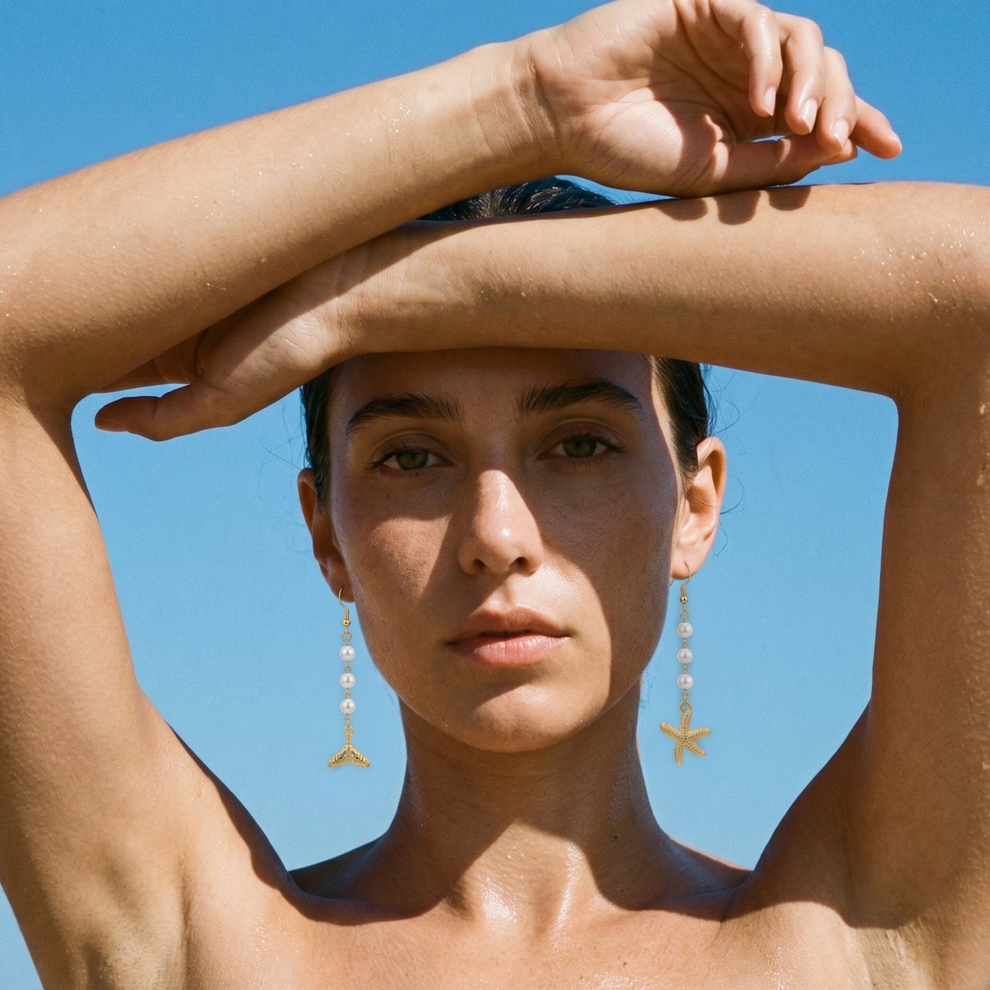 Versatile Summer Pearl Drop Earrings - Daily & Vacation Wear