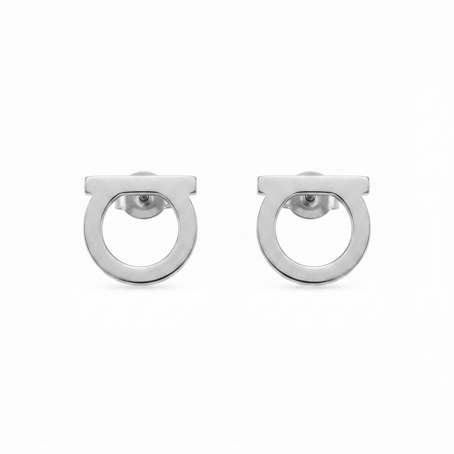 Geometric Horseshoe Stud Earrings - 18K Gold Plated Waterproof Stainless Steel
