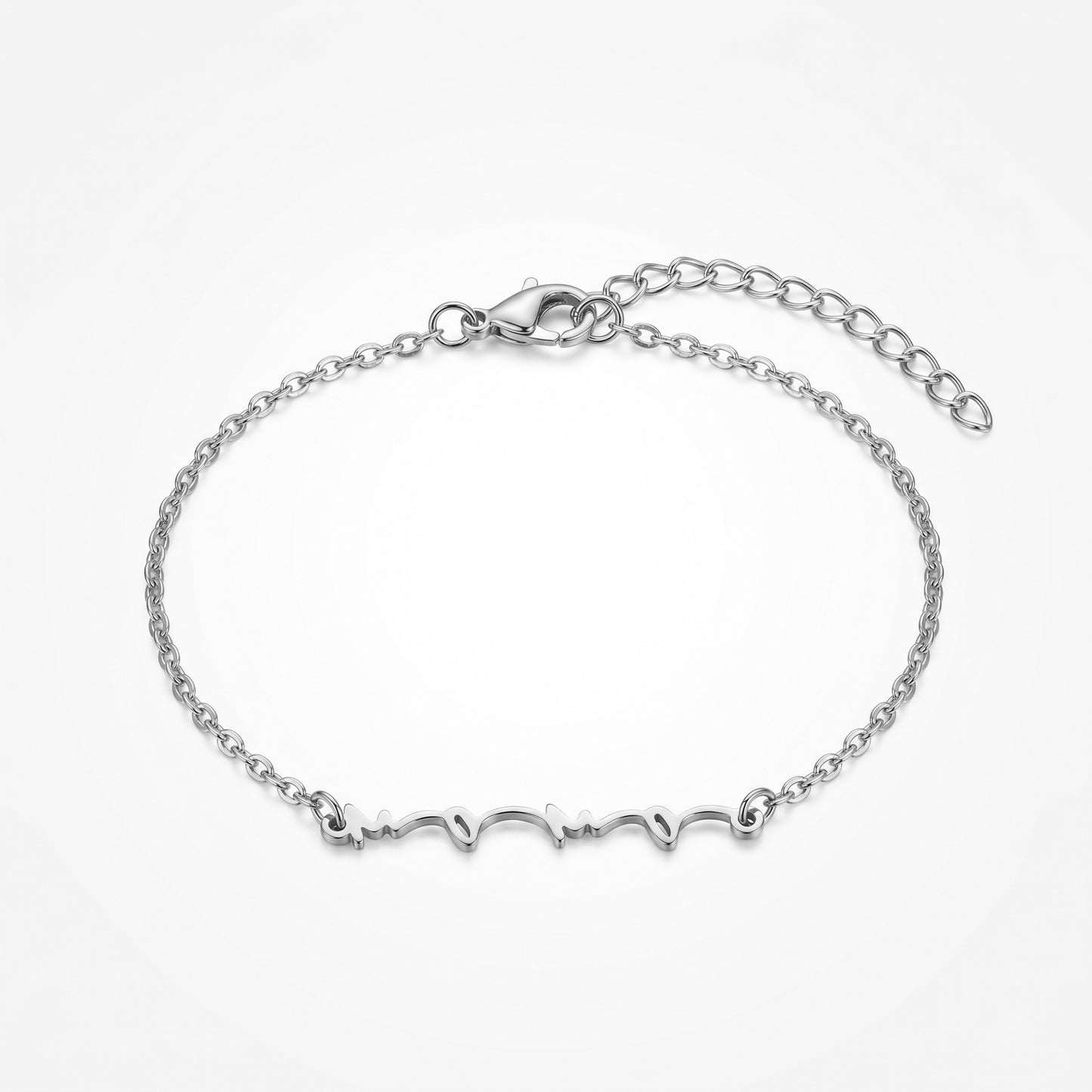 Waterproof Pulse Wave Chain Bracelet - 18K Gold Plated Stainless Steel Adjustable Link