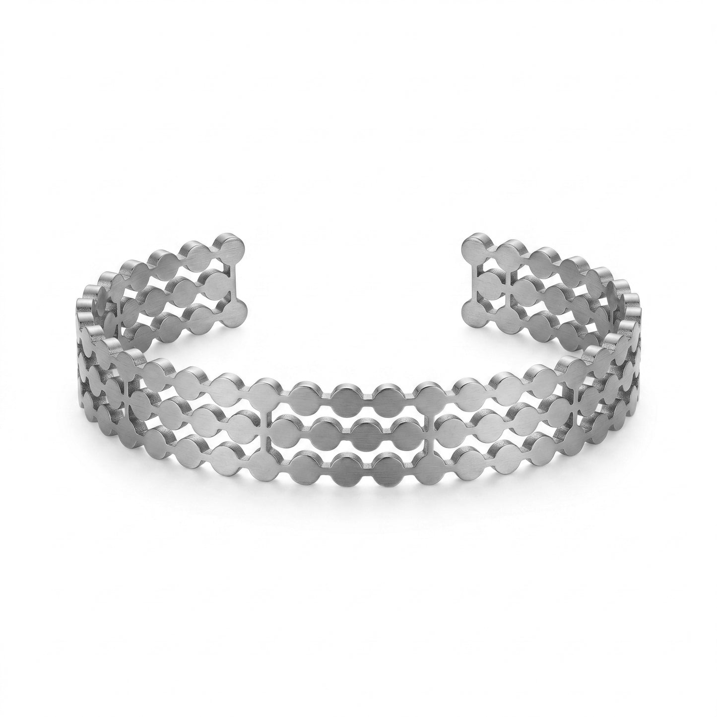Hypoallergenic Gold Honeycomb Bracelet, Waterproof Stainless Steel Adjustable Geometric Cuff