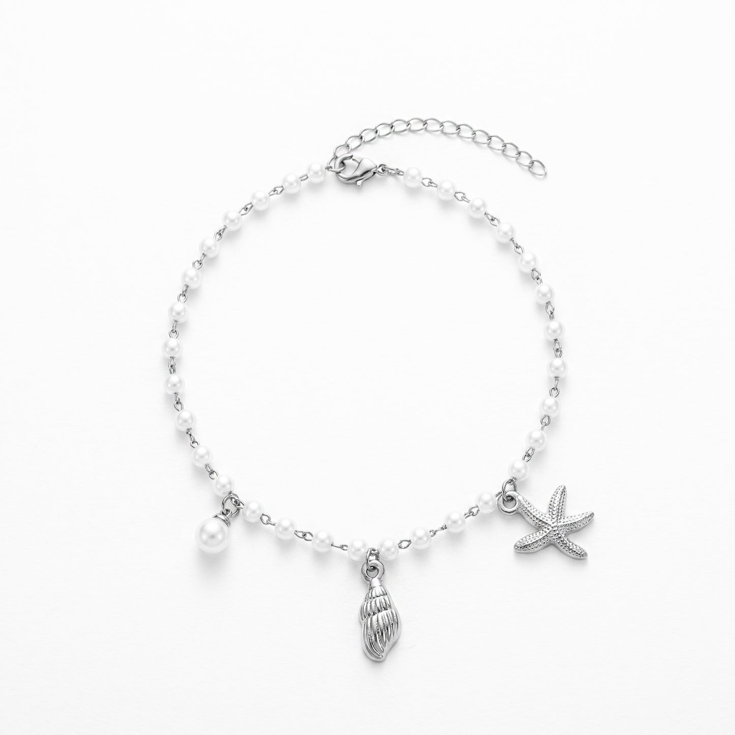 Beach & Ocean Ready Gold Starfish Pearl Bracelet, Water-Resistant