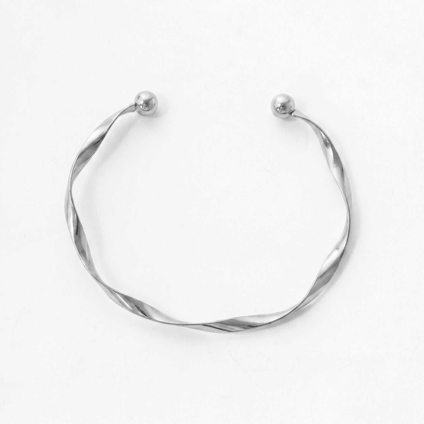 Gold Plated Mobius Twist Open Cuff Bracelet for Women, Tarnish Resistant