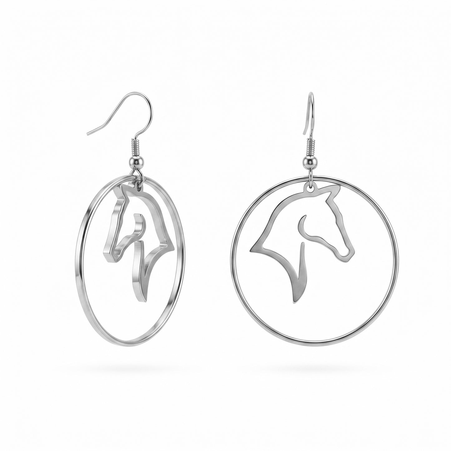 Lightweight Equestrian Hoop Earrings - Perfect Gift for Horse Lovers