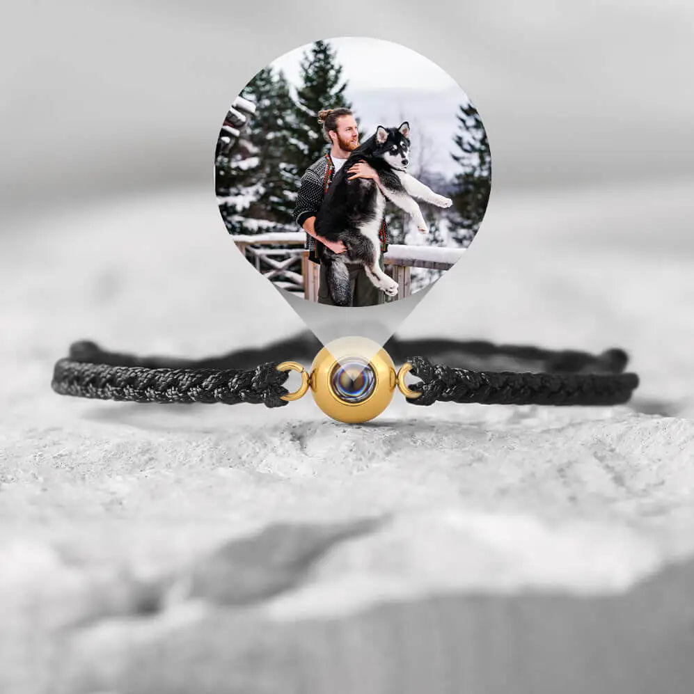 Custom Photo Bracelet Gold